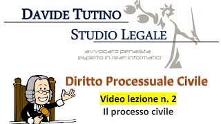 Diritto processuale civile  Video Lezione n2 Il processo civile [upl. by Tevis]