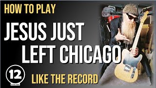 Jesus Just Left Chicago  ZZ Top  Guitar Lesson [upl. by Aicemed172]