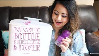 HOW TO STERILIZE BOTTLES  PAPABLIC STERILIZER REVIEW  BABY BOTTLE STERILIZER TUTORIAL [upl. by Flavia]