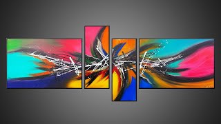 Abstract Painting techniques Acrylic  Satisfying  Nucleus [upl. by Aikaz211]