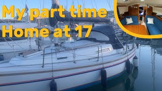 A tour of my parttime floating home  17 year old  Sadler 26 [upl. by Myrilla]