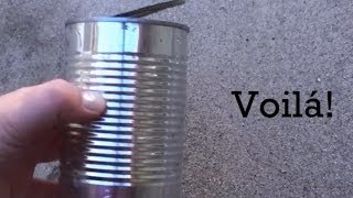 How to Open A Can Without A Can Opener  Outdoor Survival Tip 1 [upl. by Conrado580]