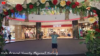 Walk Around Vivacity Megamall Kuching  Mall terbesar di Kota Kuching [upl. by Kimura135]