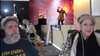 Nightwish feat Yannis Papadopoulos Sahara live Our Reaction  Suesueandthewolfman [upl. by Animsay]