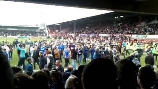 Pompey Fans  Brentford  Pitch Invasion [upl. by Luke]