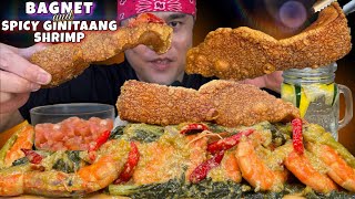 BAGNET amp SPICY GINATAANG SHRIMP MUKBANG PINOY MUKBANG [upl. by Estel]