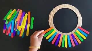 2 Beautiful Wall Hanging Craft Using Ice Cream Sticks  Paper Craft For Home Decoration  DIY ideas [upl. by Amri]