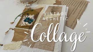 Vintage aesthetic collage for your art journal 🍂Art journal ideas [upl. by Leoine154]