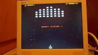 Galaxian clone in IBM PC machine 486 SX MS DOS [upl. by Lila]