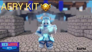 I used the AERY KIT in Roblox Bedwars I 30v30 [upl. by Llorre727]