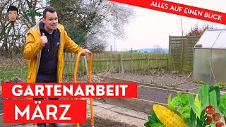 Gartenarbeit im März  alle wichtigen Aufgaben für Hochbeet Gemüsegarten und Stauden [upl. by Fabiano]