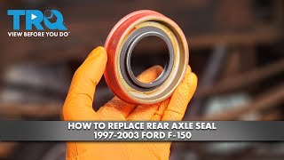 How to Replace Rear Axle Seal 19972003 Ford F150 [upl. by Odnumde]