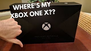 Xbox One X Unboxing GONE WRONG Scorpio Edition [upl. by Hannej102]