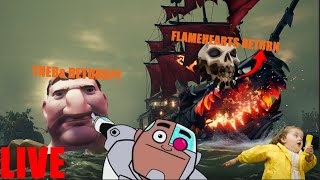 Grinding for SKELETON CURSE in Sea of Thieves Night 4 [upl. by Bokaj814]