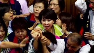 Parliament fight in Taiwan [upl. by Ondrea634]