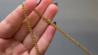 14K Gold Filled Flat Cuban Cable Chain [upl. by Rodrick694]