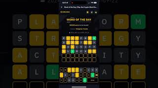 Binance WOTD  Word of the day for Theme Telegram Trends  Sept16  Sept22 Day 7 8 Letters [upl. by Nolram839]