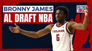 BRONNY JAMES AL DRAFT DE LA NBA  5ABR24  FILTRO 360 [upl. by Riccio404]