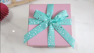 How to tie a perfect bow  Wrapping gift ribbon ideas [upl. by Assirralc]