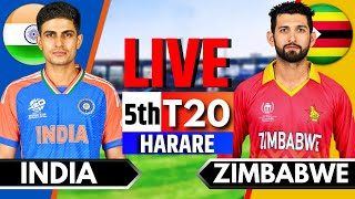 India vs Zimbabwe 5th T20  Live Cricket Match Today  IND vs ZIM Live Match Today  IND vs ZIM [upl. by Annas508]