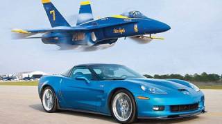 ZR1 Vette vs Jet  Chevrolet Corvette ZR1 Races A US Navy Fighter Jet [upl. by Susej456]