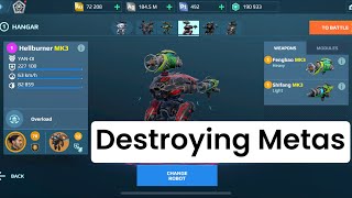 Hellburner Destroying Metas  War Robots Gameplay [upl. by Dow]