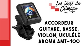 Test dun accordeur pour guitare AROMA AMT100 [upl. by Luap]