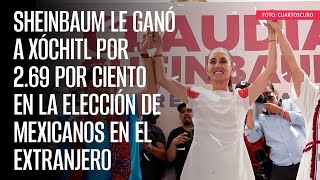 Sheinbaum le ganó a Xóchitl por 269 en la elección de mexicanos en el extranjero [upl. by Akenom]