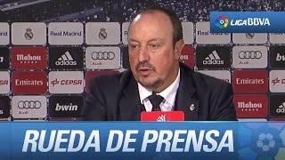 Rueda de prensa de Rafa Benítez tras el Real Madrid 31 Real Sociedad [upl. by Adnat892]