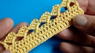 Вязание крючком Урок 263 Кайма 4 crochet border  edge [upl. by Seuguh]