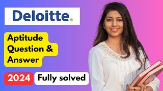 Deloitte Aptitude Test  Questions and Answers 2024 [upl. by Eilraep326]