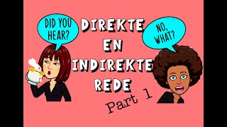 Direkte en indirekte rede Part 1 explained in English  Afrikaans FAL [upl. by Nysa]