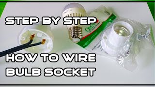 ⭕ Paano Mag Wiring Ng Bulb O Receptacle Socket ⦿ How To Wire Ceiling Receptacle Step By Step [upl. by Red890]