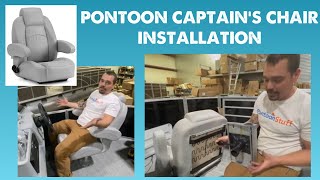 Installing Pontoon Captains Chair  HOW TO [upl. by Seton]