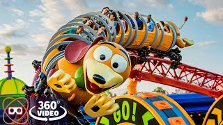 360 Slinky Dog Dash  Toy Story Themed Rollercoaster  Disney Hollywood Studios [upl. by Saire70]