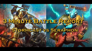 Age of Sigmar 3 Minute Battle Report Stormcast Eternals vs Seraphon [upl. by Sophia]