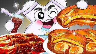 ASMR Mukbang Boiled Pork Belly Kimchi  Alphabet Lore X Cooking Mukbang Animation [upl. by Aniri410]