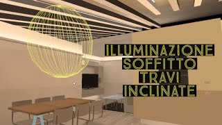 Illuminazione Soffitto Travi Inclinate  Metodo Luce 3D [upl. by Antone617]