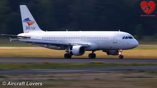 BH Air Airbus A320 LZBHF Landing│Germany BerlinTegel [upl. by Etteyniv399]