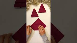 Napkin Folding Tutorial  Christmas Tree Napkin Fold  Savijanje salveta shorts napkinfolding [upl. by Follansbee]