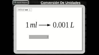 Conversion De Unidades ml a litros 1010 [upl. by Acemaj]