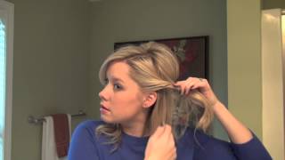 Real Simple Holiday Hair Tutorial Video HalfUp [upl. by Cutlip]