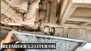 VOLVO B9R ISHIFT BUS CHANGING RETARDER 55 LITER OIL [upl. by Hyacinthie821]