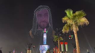 Amazing Drone Show on 51st UAE National Day  Sheikh Zayed Festival Abu Dhabi [upl. by Padraic]