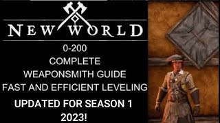 New World 0200 Weapon Smithing Guide Season 1 2023  Easy and Cheapest Way I found [upl. by Edythe283]