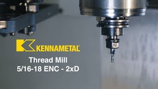 Thread Mill Inconel 625  Kennametal  CNC Machining [upl. by Kenta287]