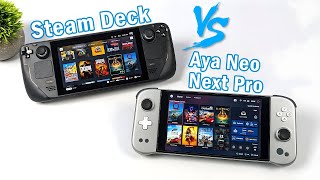 Aya Neo Next Pro Vs Steam Deck  Choose Wisely [upl. by Poirer]