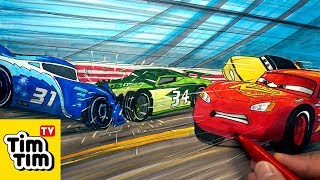 How to draw CARS 3 Next Gen Crash 2 of 2  Easy stepbystep  Art Color [upl. by Arlo]