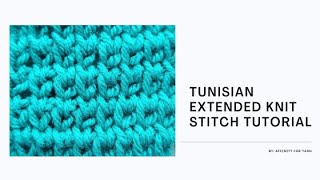 Tunisian Extended Knit Stitch [upl. by Araminta844]