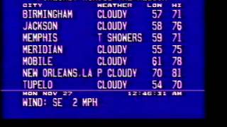 Weather Channel Local Forecast H Flavor November 1989 [upl. by Freyah]